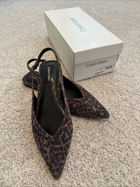 Calvin Klein Galiana Pointy Toe Slingback Dress Flats